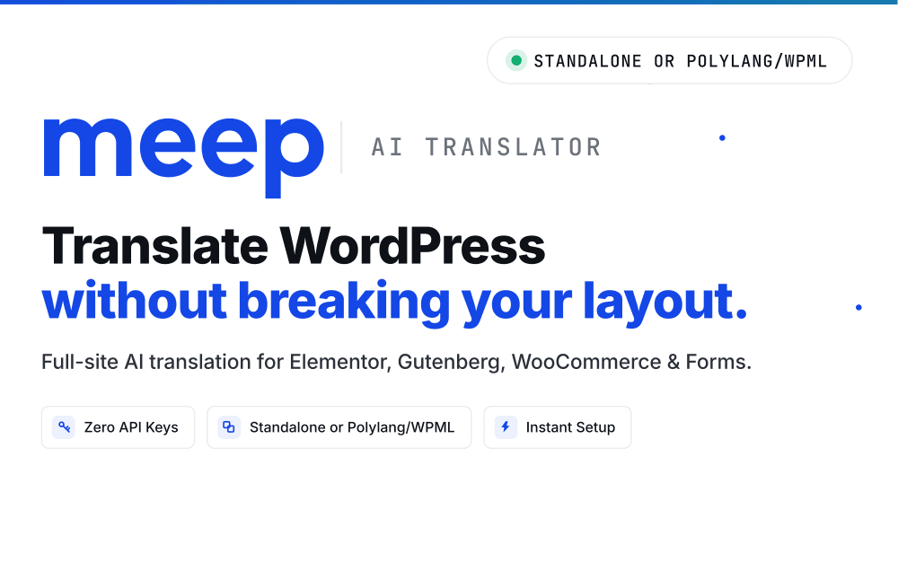 Meep AI Translator 1.8.0 Released: Modern Settings Hub, Live String Search, Queue Controls & Smarter UI