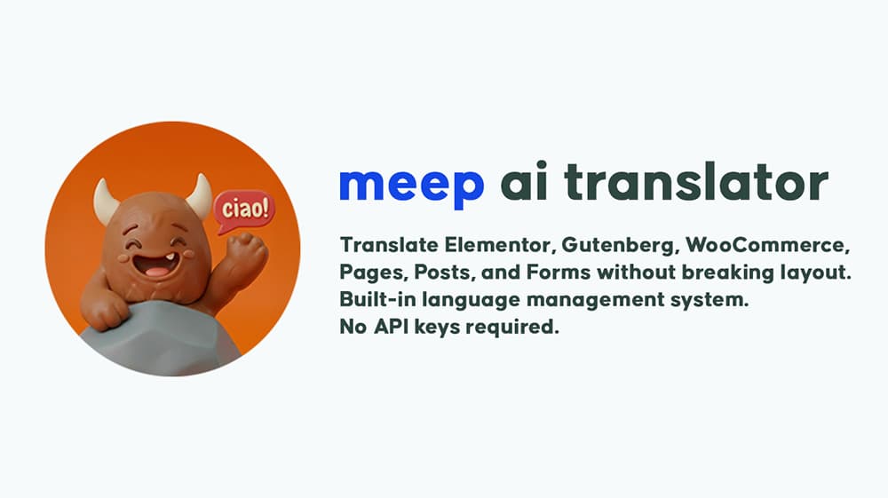 Meep AI Translator plugin screenshot