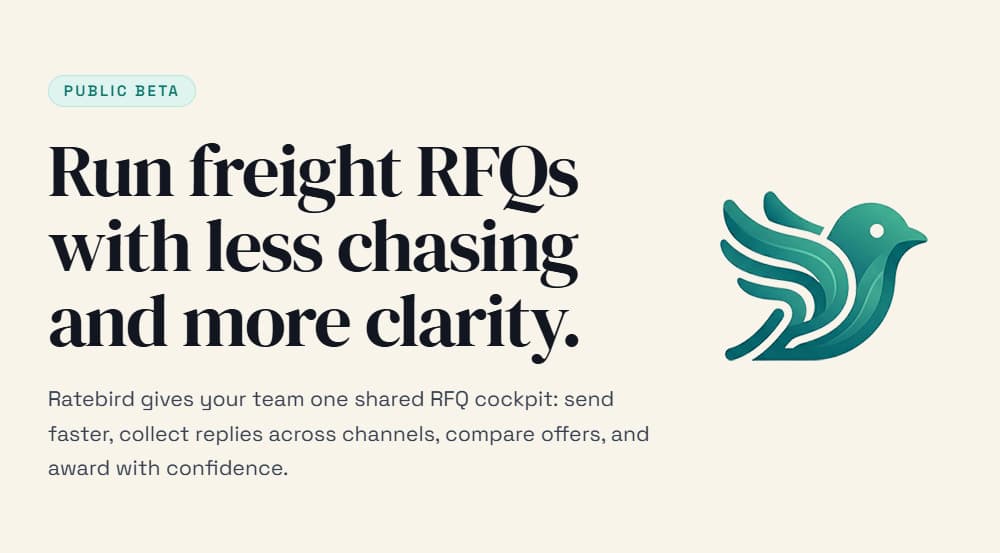 Ratebird RFQ platform